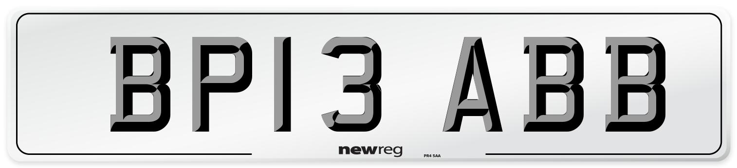 BP13 ABB Number Plate from New Reg